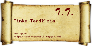 Tinka Terézia névjegykártya
